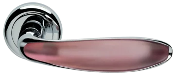 MURANO R4 CRO/ROSA, ручка дверная, цвет - хром/кварц