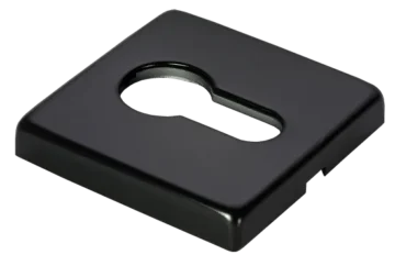 LUX-KH-S5 NERO-ST, накладка под евроцилиндр, цвет - черный "soft-touch"