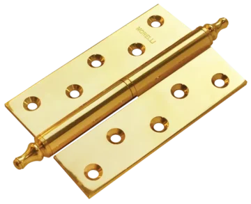 MB 120X80X3.5 PG R C, петля латунная с коронкой правая, цвет - золото