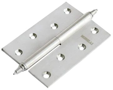 MB 100X70X3 SN L C, петля латунная с коронкой левая, цвет - бел.никель