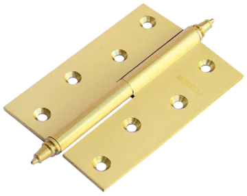 MB 100X70X3 SG R C, петля латунная с коронкой правая, цвет - мат.золото