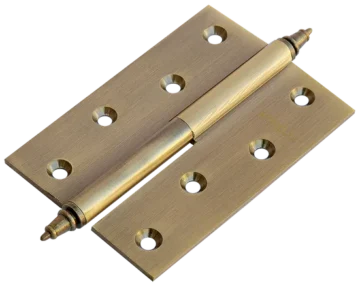 MB 100X70X3 AB R C, петля латунная с коронкой правая, цвет - бронза